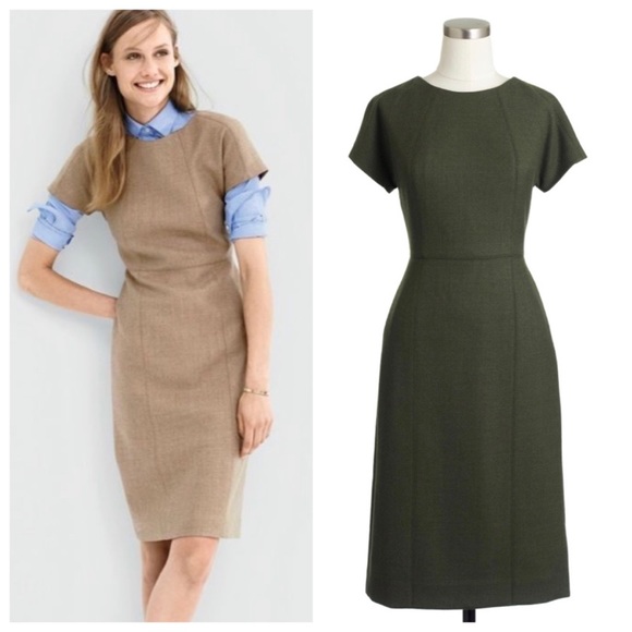 J. Crew Dresses & Skirts - J Crew Dolman double surge wool army green Sz. 6